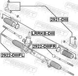 Febest 2922-DIIIFR Steering Tie Rod Right
