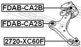 Febest 2720-XC60F Ball Joint Front Lower Arm