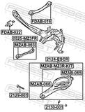 Febest 2124-ESCR Rear Lower Arm