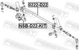 Febest NSB-D22-KIT Bushing Idler Arm Kit