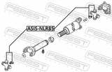 Febest ASIS-NLR85 Cross Shaft Joint, Drive Shaft 33X103