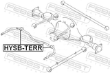 Febest HYSB-TERR Rear Stabilizer Bar Bush D25