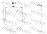 Febest 24491-001 Exhaust Pipe Seal (Ceramic Coating)