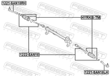 Febest 1222-SAN18 Steering Tie Rod
