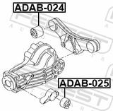 Febest ADAB-025 Rear Differential Bushing