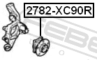 Febest 2782-XC90R Rear Wheel Hub