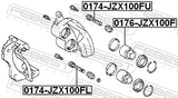 Febest 0176-JZX100F Front Caliper Piston D44.4