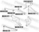 Febest 1929-011-KIT Camber Adjusting Eccentric Bolt