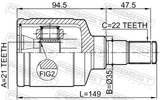 Febest 0711-BALLH Inner CV Joint Left 21X35X22
