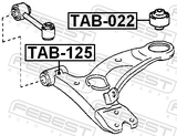 Febest TAB-022 Rear Bushing, Front Control Arm