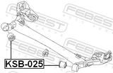 Febest KAB-025 Rear Crossmember Bushing