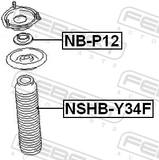 Febest NSHB-Y34F Front Shock Absorber Boot