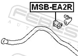 Febest MSB-EA2R Rear Stabilizer Bar Bush D19