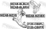 Febest 2120-CB8FL Front Lower Ball Joint Left