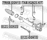 Febest TRKB-GGN15 Steering Gear Boot