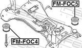 Febest FM-FOC5 Subframe Rear Bushing