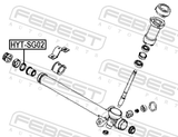 Febest HYT-SG02 Steering Rack Bushing
