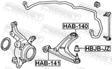 Febest HAB-141 Front Bushing, Front Control Arm