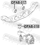 Febest OPAB-018 Rear Differential Bushing