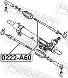 Febest 0222-A60 Steering Tie Rod
