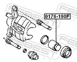 Febest 0176-AE190F Front Caliper Piston D57.4