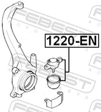 Febest 1220-EN Ball Joint Front Steering Knuckle