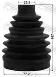 Febest 0317P-YF4R Boot Outer CV Joint Kit Pvc 77.2X107X25.5