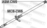 Febest ASM-CW5 Cross Shaft Joint, Drive Shaft 22X57
