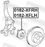 Febest 0182-XFRH Front Wheel Hub RH