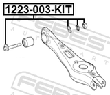 Febest 1229-003-KIT Repair Kit, Camber Adjusting Eccentric Bolt
