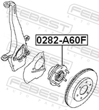 Febest 0282-A60F Front Wheel Hub