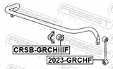Febest CRSB-GRCHIIIF Front Stabilizer Bar Bush D30