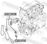 Febest 1288-H100 Pulley Idler