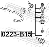 Febest 0223-B15 Rear Stabilizer Link / Sway Bar Link