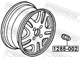 Febest 1285-002 Wheel Nut M12X1.5 L35.8