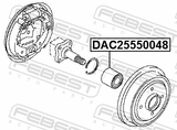 Febest DAC25550048 Rear Wheel Bearing 25X55X48