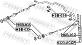 Febest 0323-ACCF Front Stabilizer Link / Sway Bar Link