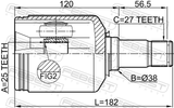 Febest 1611-169CVTLH Inner CV Joint Left 25X37.9X27