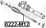 Febest 0222-M12 Steering Tie Rod