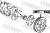 Febest HDS-L13A Crankshaft Pulley L13A