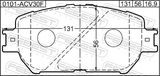 Febest 0101-ACV30F Pad Kit, Disc Brake, Front