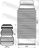 Febest HYSHB-SFEF-KIT Boot With Jounce Bumper Front Shock Absorber Kit