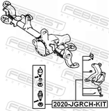 Febest 2020-JGRCH-KIT Ball Joint Front Steering Knuckle Repair Kit