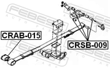 Febest CRAB-015 Rear Leaf Spring Bushing