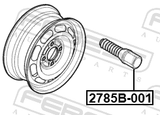 Febest 2785B-001 Wheel Bolt M14X1.5 L61