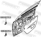 Febest 0499-HDCYFLL Front Left Door Lower Hinge