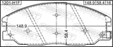 Febest 1201-H1F Pad Kit, Disc Brake, Front - Kit (With Anti Squeal Shim)