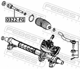 Febest 0322-FG Steering Tie Rod