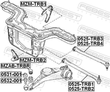 Febest MZAB-TRBR Rear Arm Bushing