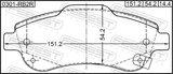 Febest 0301-REF Pad Kit, Disc Brake, Front - Kit (With Anti Squeal Shim)